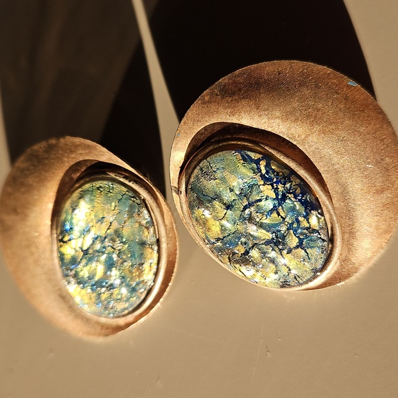 Vintage Kate Hines earrings, and a brooch